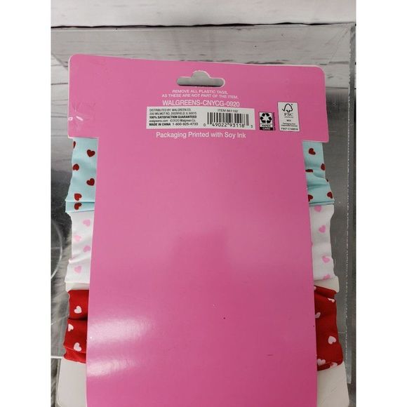 Infant Baby Soft‎ Valentines Hearts Headband Bow 3 Pack heart pink blue red - Picture 3 of 6